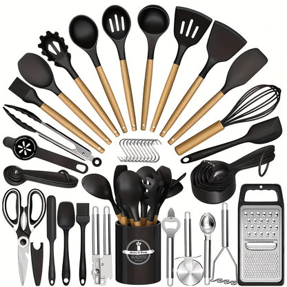 44pcs Kitchen Cooking Tool Set  44pcs Are Super CostEffective Complete High Temperature Resistant NonStick Dishwasher Safe Selected Kitchen Tools Suitable for Kitchen Enthusiasts And Beginners Best Gifts for Thanksgiving And Christmas