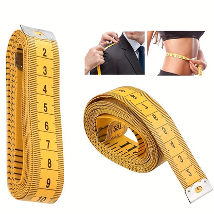 120 inch 11811 inch dual scale flexible metal tailor tape with positive lock  bright yellow body measurement tape measure suitable for sewing fabric and clothing modification dual scale inches and centimeters durable and easy to read a must