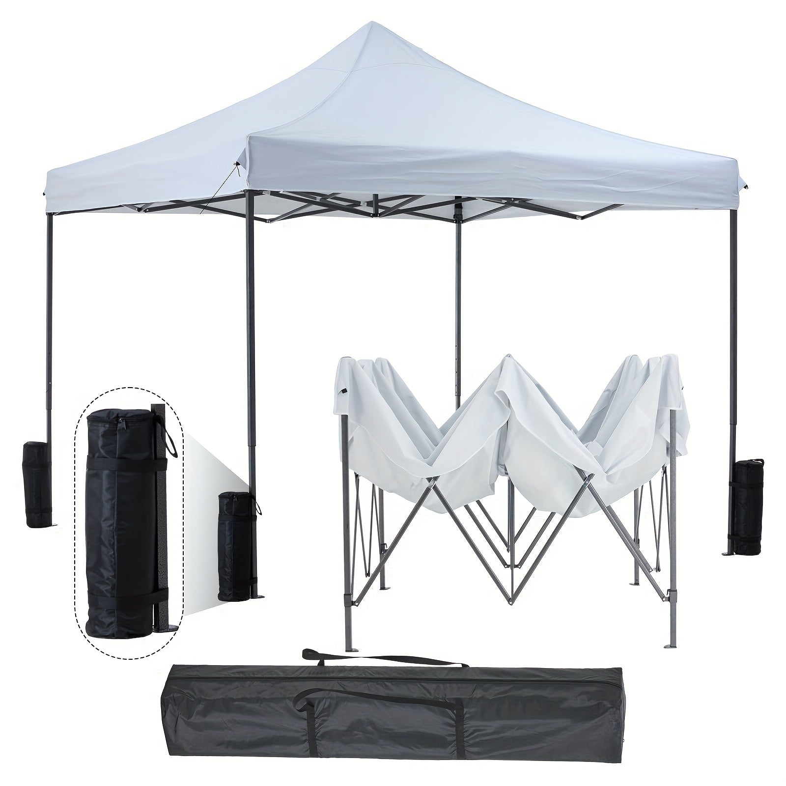 SMUG 10x10 Pop Up Canopy Outside Canopy One Push Tent Canopy With Carry Bag Bonus 8 Stakes And 4 Ropes