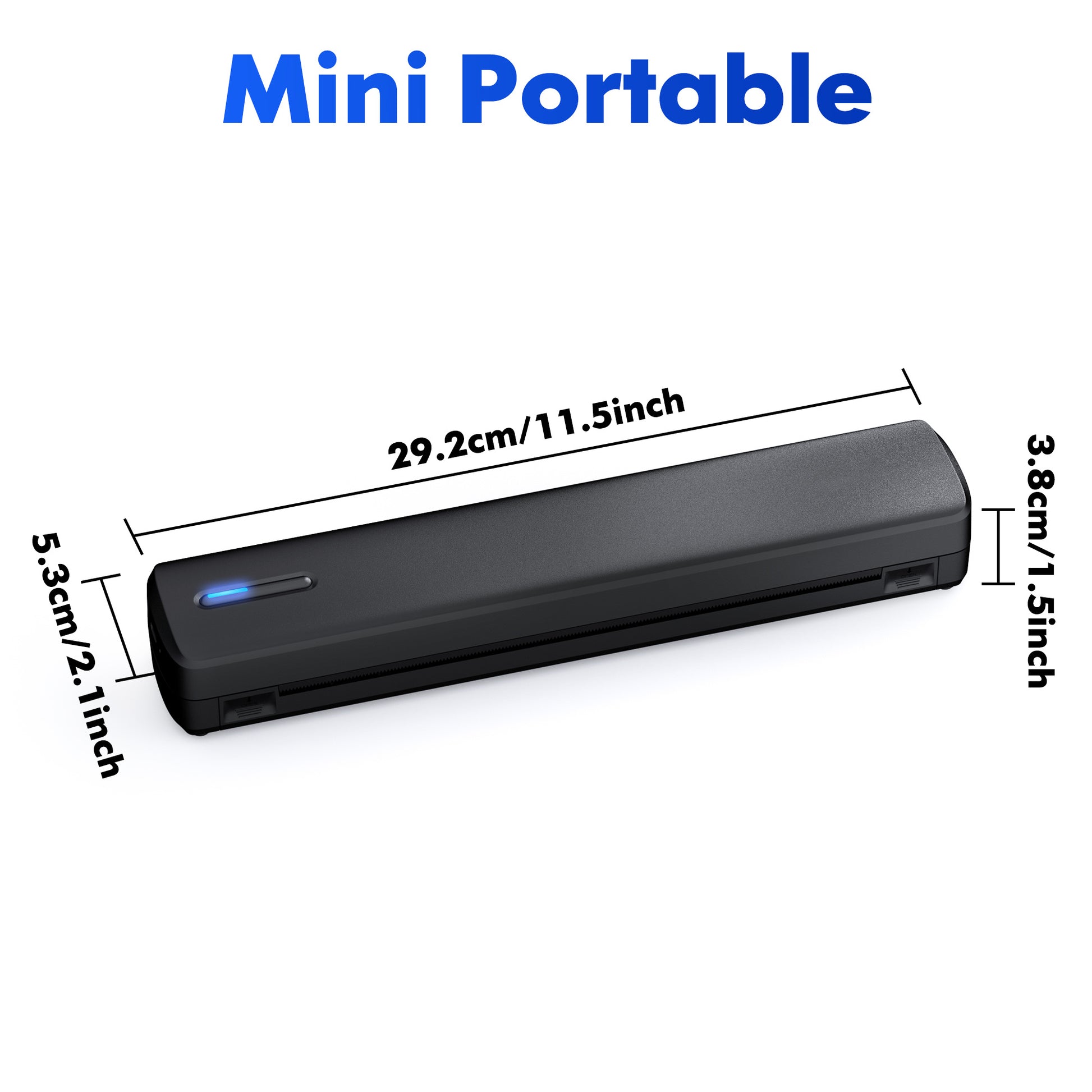 Portable Printer Wireless For Travel Thermal Printer Inkless Small Compact Printer Support Folding Paperrollingtattoo paper Work With Laptop Phone And Pad