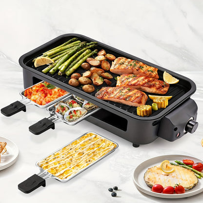 Smokeless Electric Grill  Indoor Grill with Removable NonStick Plate 1700W Portable BBQ Grill Electric Griddle Stainless Steel Dishwasher Safe Perfect Gift for Christmas