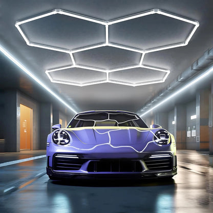 25 Pack LED Hexagon for garage Lights Large Panel 168W 6500K Super Bright For Garage Workshop  Industrial Lighting Bright Ceiling Lights Durable Updated