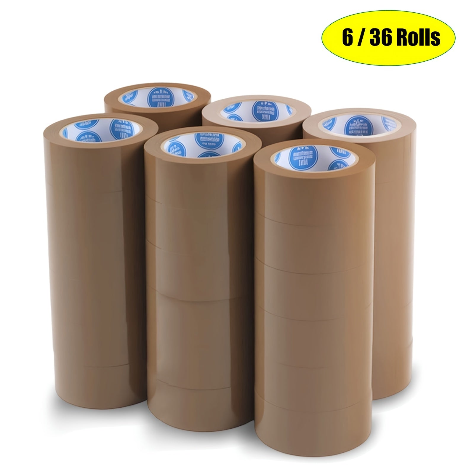 636 Rolls Brown Packing Tape Heavy Duty Packaging Tape Refills Secure Sticky Seal Brown Tape188 Inch X 55 Yards Packing Tape for Sealing BoxesShipping Mailing  Storage