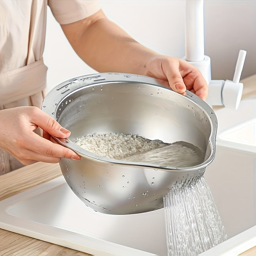 CommercialGrade Stainless Steel Colander  Extra Large 55QT Food Strainer Basket for Pasta Vegetables Fruits  RustProof  Dishwasher Safe Heavy Duty Kitchen Tool for Home Restaurants  Food Safe  BPA Free Rice Strainer Rice Colander