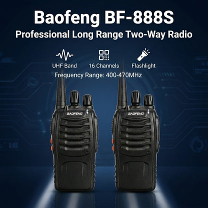 24681012pcs Baofeng 16CH UHF Walkie Talkies 5W TwoWay Radios with USB Rechargeable Battery 1500mAh HighFidelity Sound LCD Display for Outdoor Sports And Emergency Communication Emergency Radios  Sleek Modern Design  Durable Build