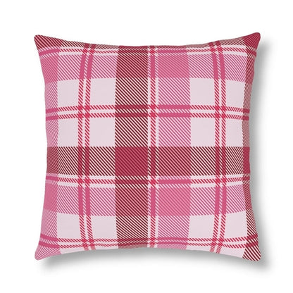 Decorative Indoor/outdoor Pillow - Pink and White Plaid